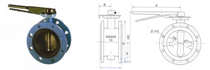 D41X手柄式法蘭軟密封蝶閥 D41X手柄式法蘭軟密封蝶閥
